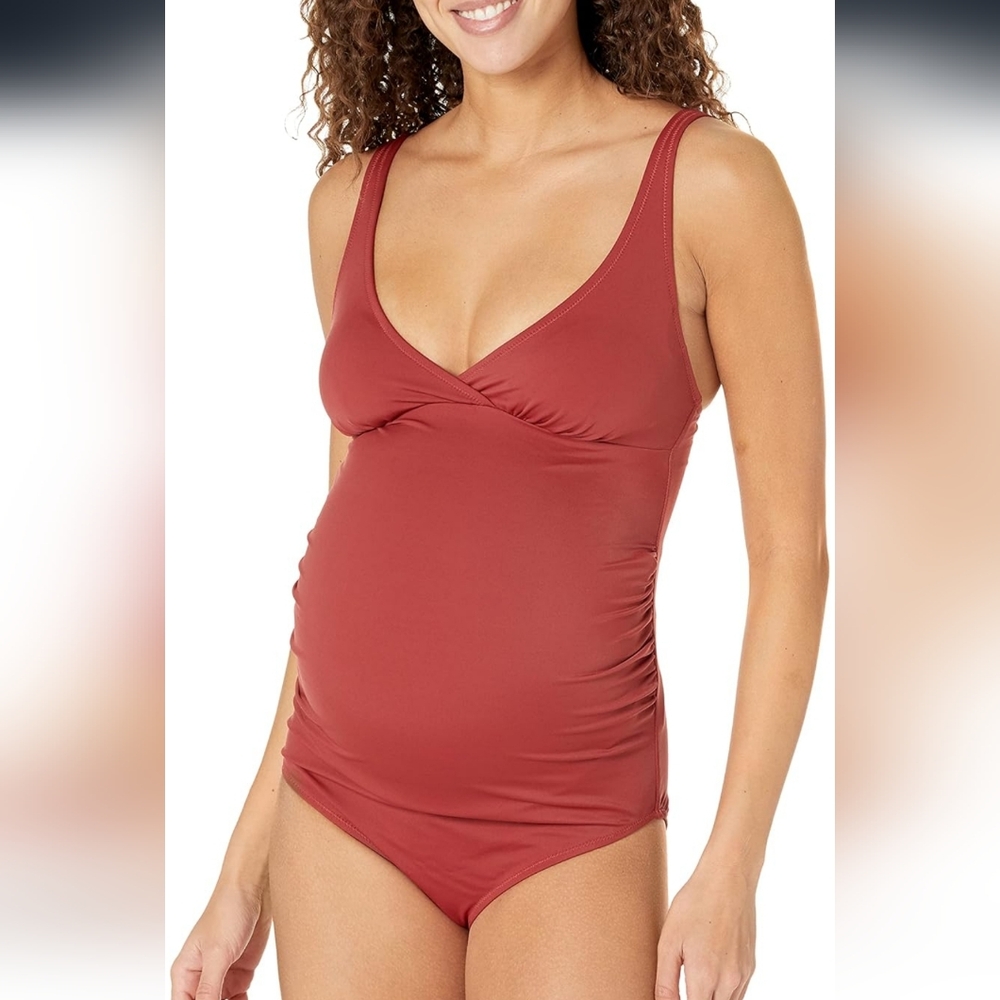 Amazon Essentials Women's Maternity V-Neck Swimsuit